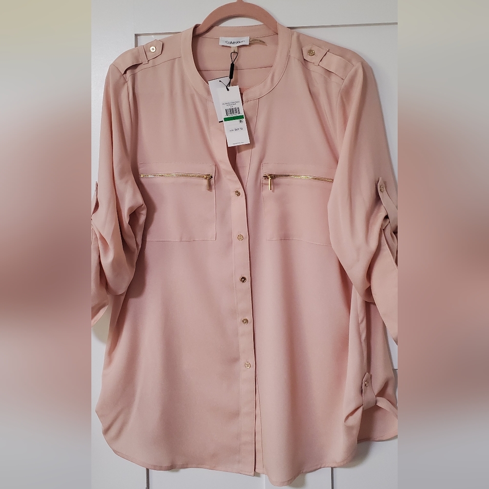NWT Calvin Klein women's blouse size L